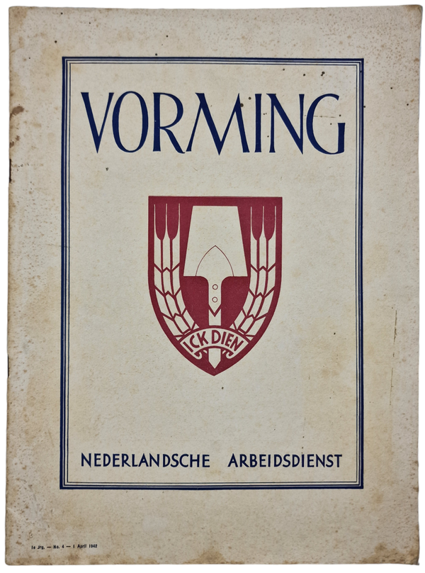 Original WW2 Dutch Collaboration NAD Magazine - Vorming Nederlandsche Arbeidsdienst, No 4 (1942)