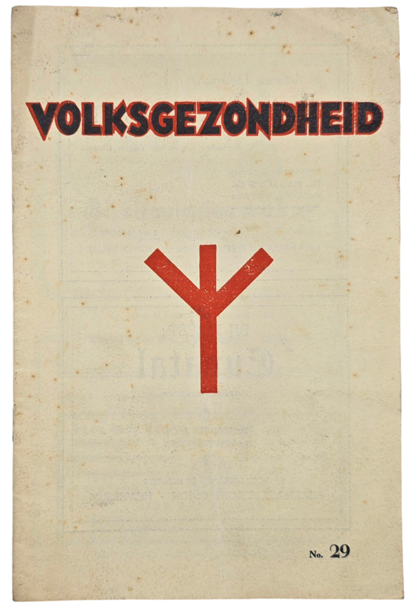Original WW2 Dutch Collaboration NSB Magazine - Volksgezondheid Orgaan van Medisch Front 3rd Year No. 29 (1943)