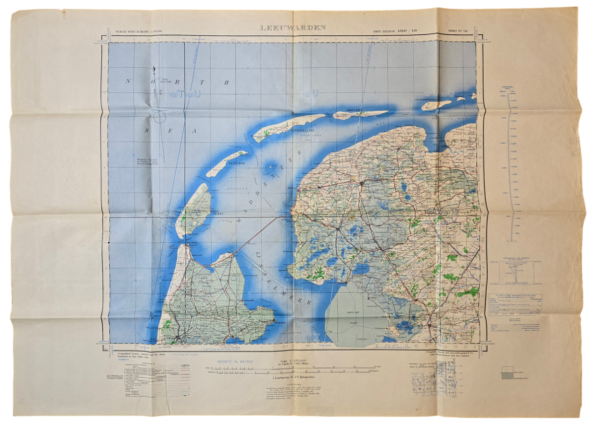 Original WW2 British Map - Leeuwarden, Friesland Groningen, North ...
