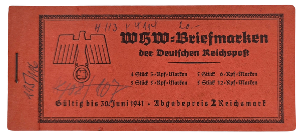 Original WW2 German Document - Stamp WHW Briefmarken der Deutschen Reichspost (1941)
