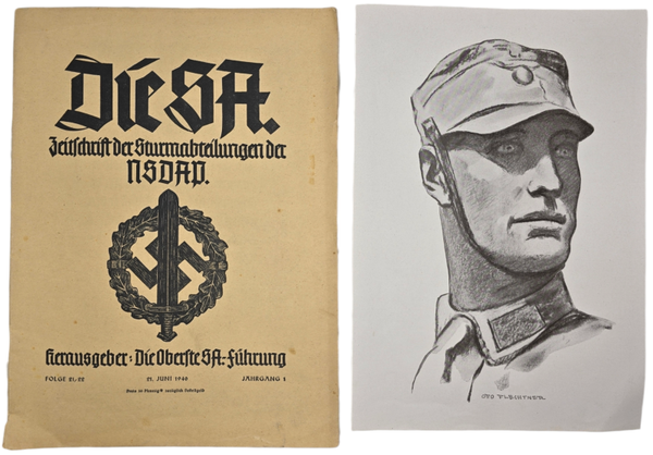Original WW2 German Magazine - Die SA Zeitschrift der Sturmabteilungen der NSDAP, 1st Year No. 21/22, Fallen soldiers list (1940)
