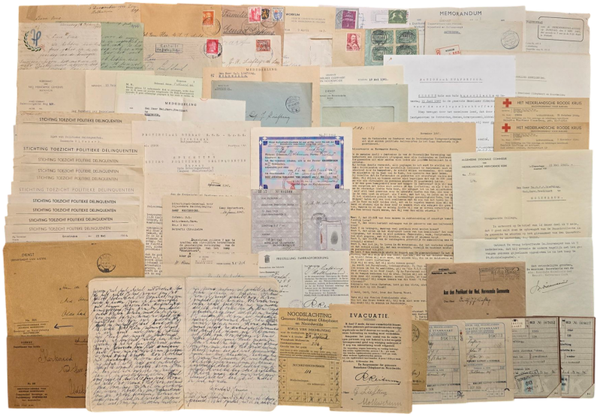 Original WW2 Dutch Document - Document set of the Dutch pastor & spiritual caregiver of former collaborators G. J. J. Liefting, Molkwerum, Niekerk (1939 - 1947)