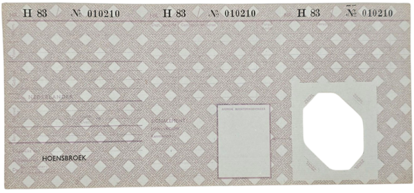 Original WW2 Dutch Document - Unused Persoonsbewijs Hoensbroek, Limburg