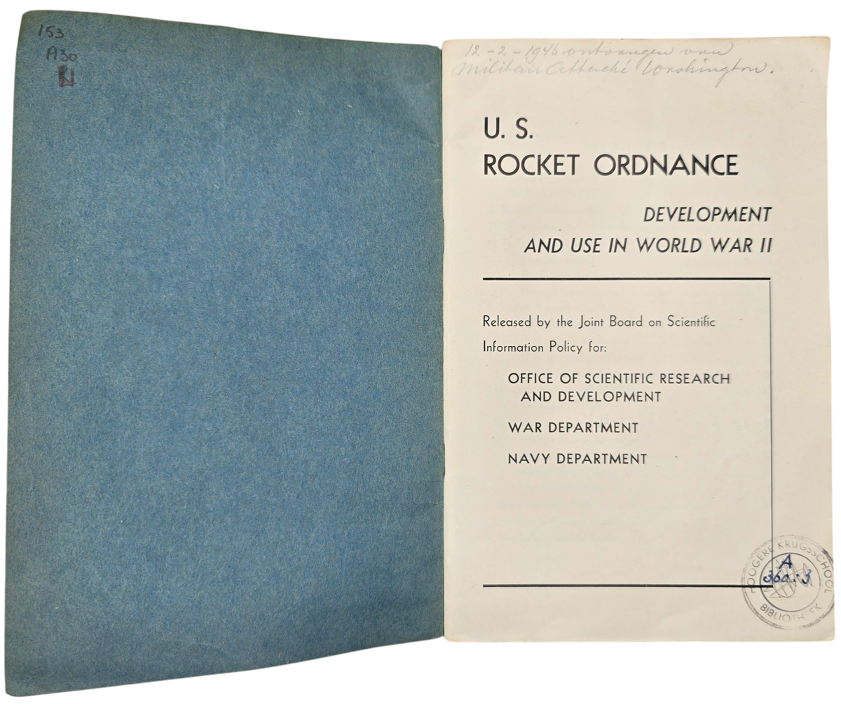 Original WW2 US Brochure - U.S. Rocket Ordnance Development and use in ...