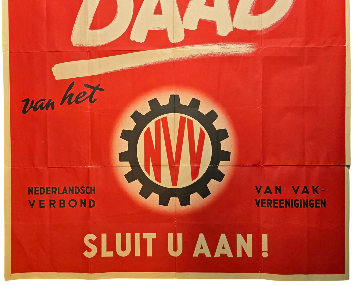 Original WW2 Dutch Collaboration NVV Poster - De Wil van den werker ...