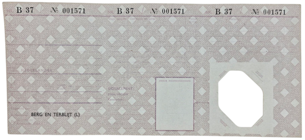 Original WW2 Dutch Document - Unused Persoonsbewijs Berg en Terblijt (L), Limburg