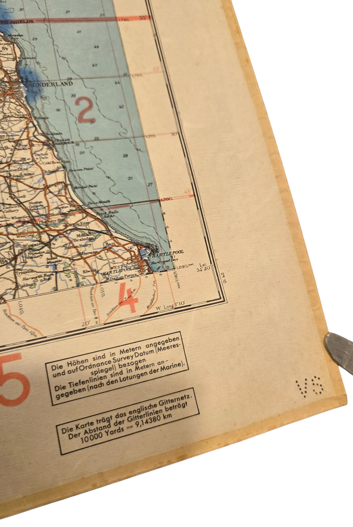 Original WW2 German Luftwaffe Map Fliegerausgabe Great Britain original-ww2-german-luftwaffe-map-fliegerausgabe-great-britain