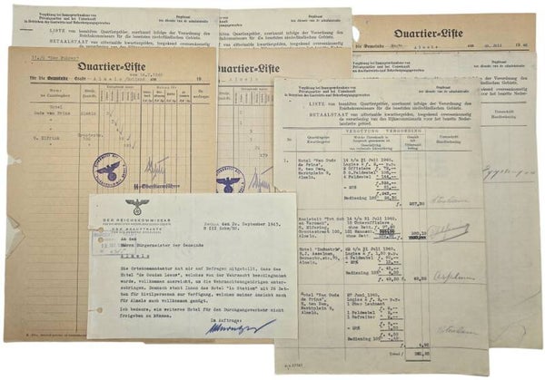 Original WW2 German Waffen SS Document - SS regiment ''Der Führer'' in Almelo (1940)