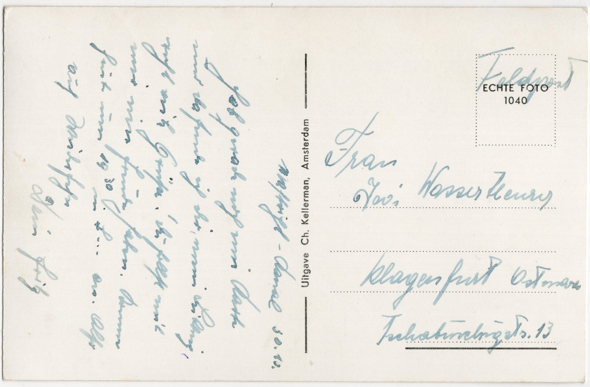 Original Dutch WW2 Postcard - German Feldpost Maastricht (1940)