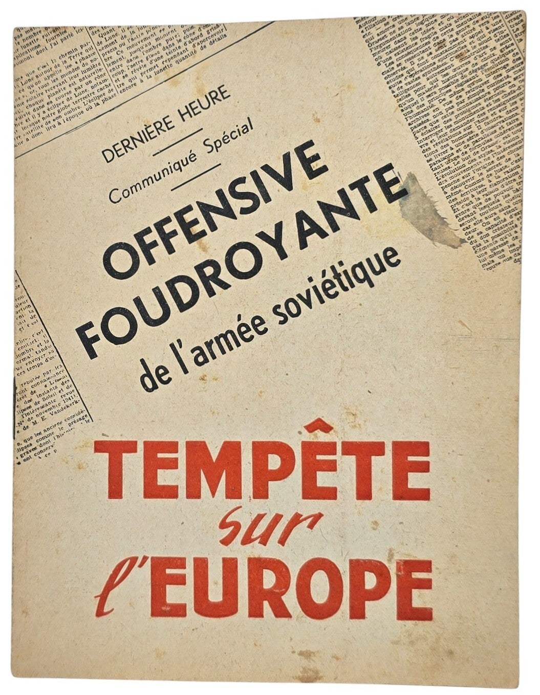 Original WW2 Walloon Waffen SS Brochure - Tempête sur l'Europe