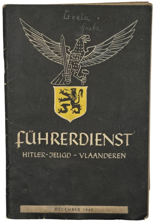 Original WW2 Flemish HJ Brochure - Führerdienst Hitler Jeugd Vlaanderen, December (1943)