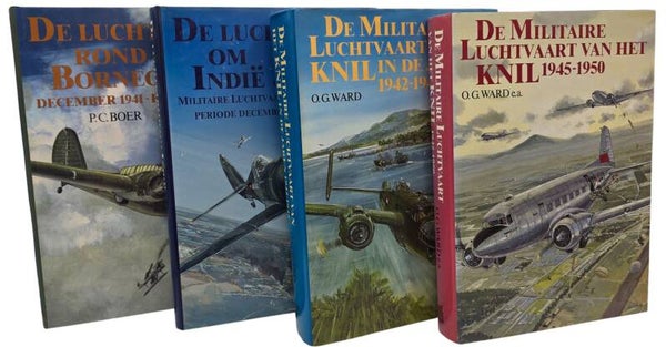 Original Dutch Book – Complete 4-Volume Set on the Military Aviation of the KNIL, P. C. Boer & O. G. Ward (1985 - 1990)