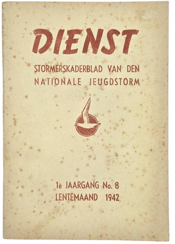 Original WW2 Dutch Collaboration NSB Magazine - Stormersdienst Kaderblad NJS Jeugdstorm 1st Year No. 8 (1942)