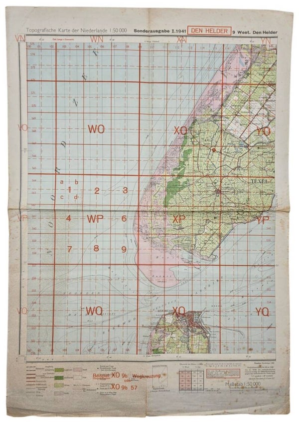 Original WW2 German Map - Sonderausgabe West Den Helder (1941)