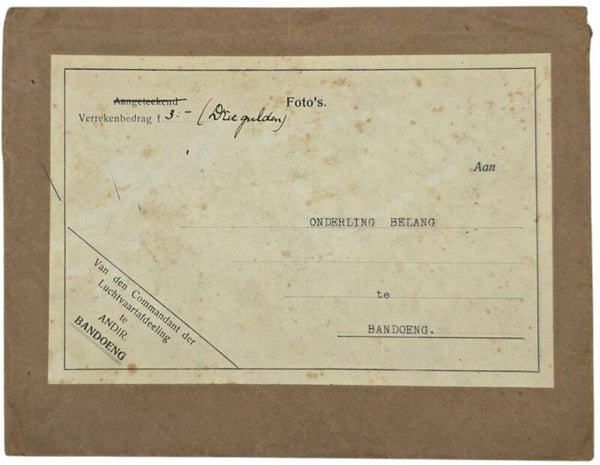 Original WW2 Dutch Document - Envelope Luchtvaartafdeeling Andir Bandoeng