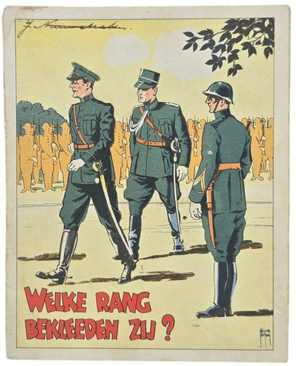 Original WW2 Dutch Brochure - Dutch Army "Welke rang bekleeden zij?'' N.V. Zeepfabriek De Klok, Heerde (1940)