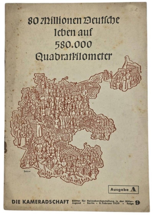 Original WW2 German Magazine - HJ Hitler Jugend Die Kameradschaft Ausgabe A Folge 9 (1939)