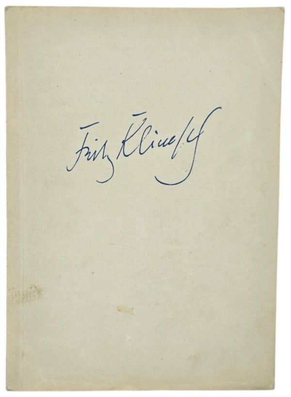 Original WW2 German Brochure - Fritz Klimsch Kollektiv Ausstellung November, Robert Scholz, Prague (1941)