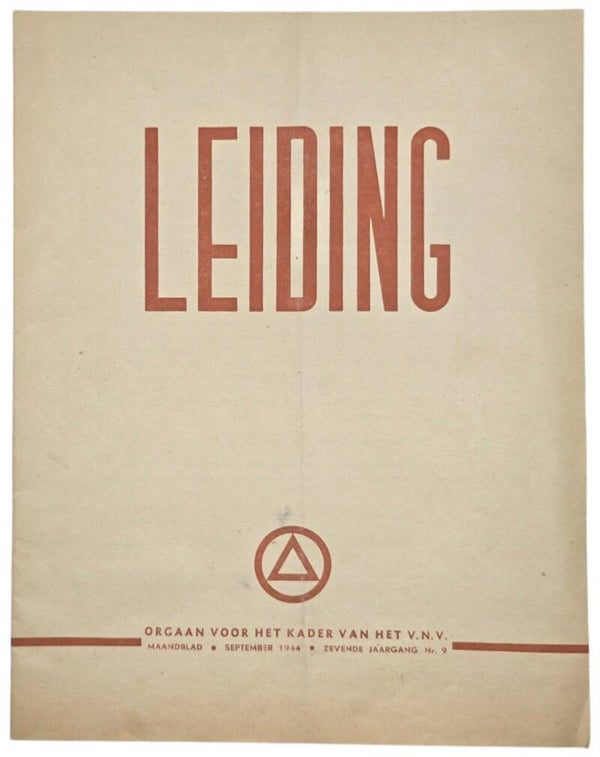 Original WW2 Belgian Collaboration VNV Magazine - Leiding, Orgaan voor het kader van het VNV, September (1944)