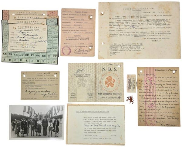 Original WW2 Dutch Resistance Document - NBS Enschede Document set (1944 1945)