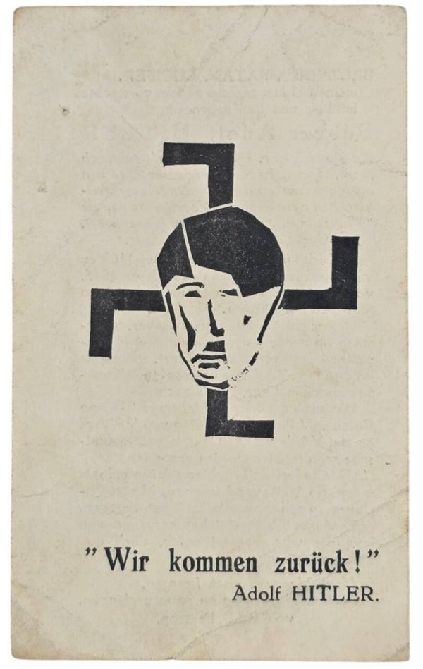 Original WW2 Belgian Liberation Document - Satirical Death Card Adolf Hitler (1945)