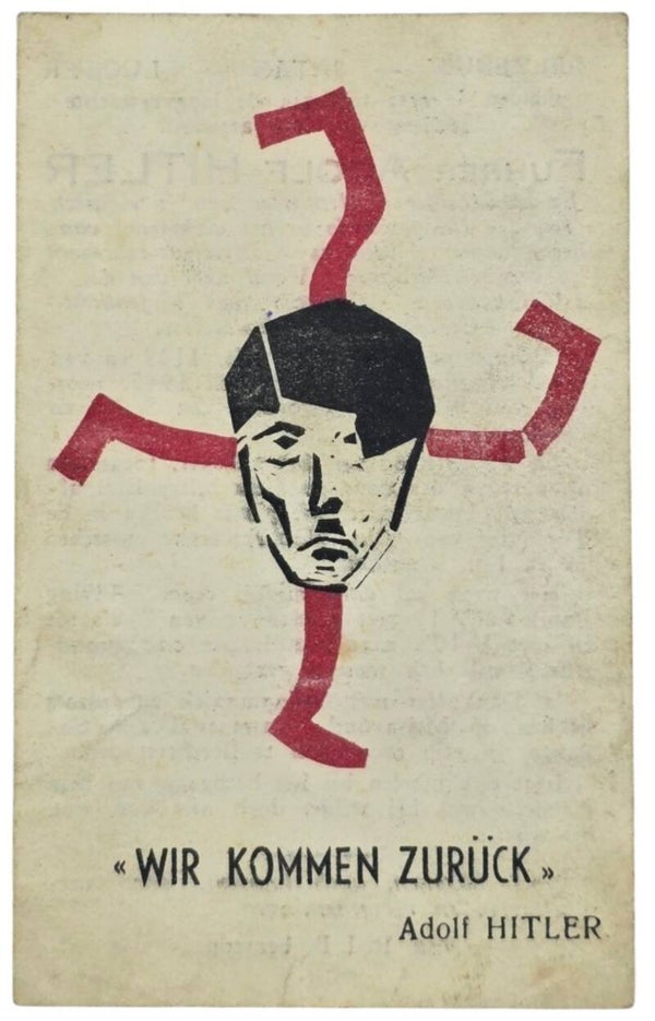 Original WW2 Belgian Liberation Document - Satirical Death Card Adolf Hitler (1945)