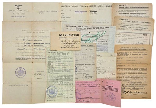 Original WW2 Dutch Document Set - Agriculture worker from Alkmaar, Ouddorp (1992 1945)