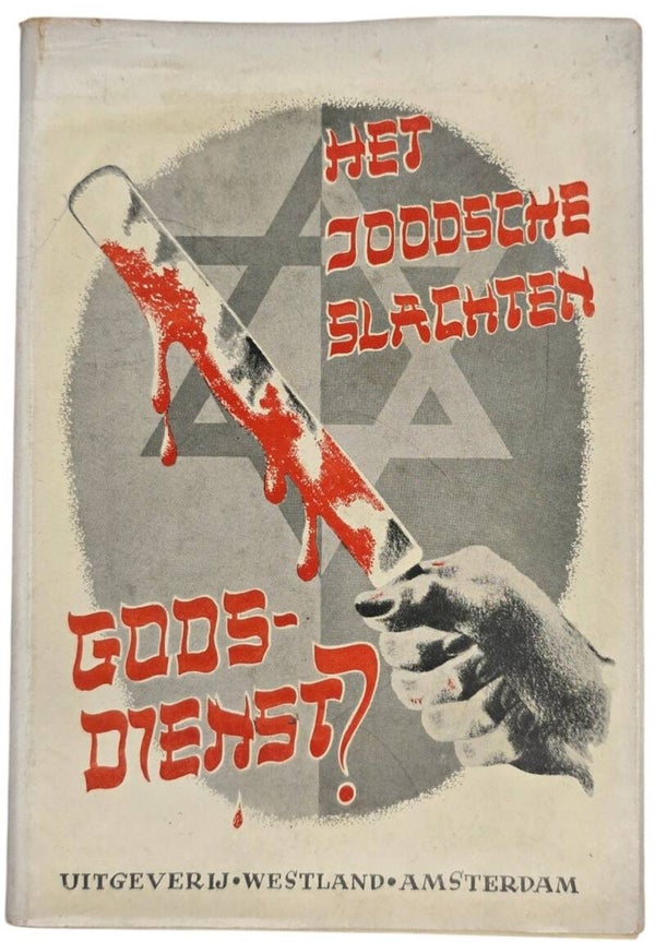Original WW2 Dutch Antisemitic Collaboration NSB Book - Het Joodsche Slachten, Godsdienst?, G. A. M. De Monye (1942)