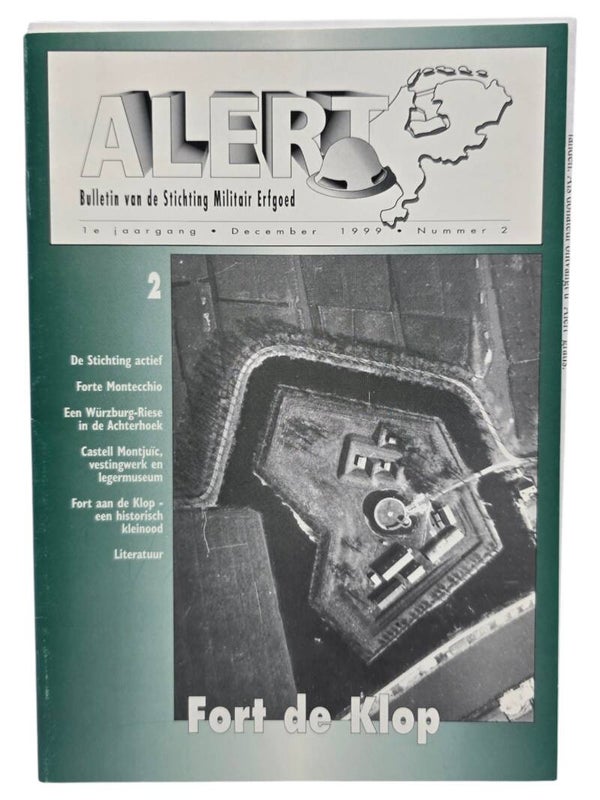 Original Dutch Brochure – ALERT: Bulletin van de Stichting Militair Erfgoed, Fort de Klop (1e jaargang, nr. 2, december 1999)