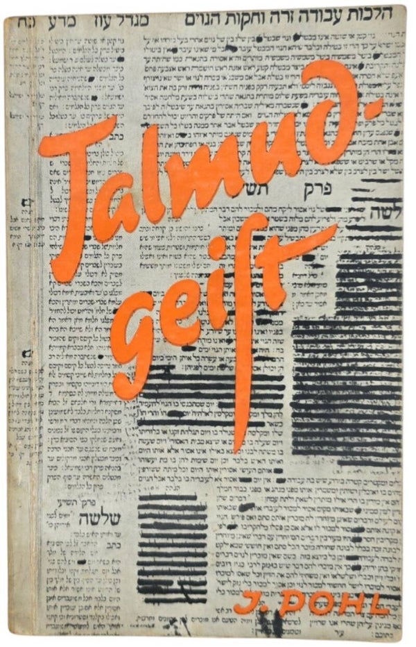 Original WW2 Antisemitic German Book - Talmudgeist, Dr. J. Pohl (1941)