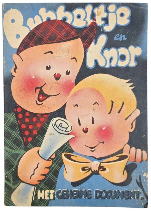Original WW2 Dutch Collaboration Cartoon - Bubbeltje en Knor het Geheime Document
