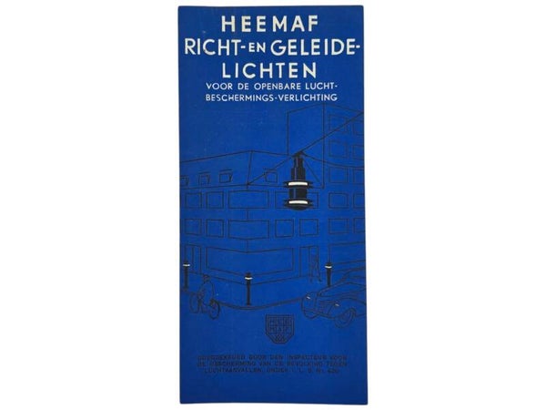 Original WW2 Dutch LBD Document - HEEMAF Richt- en Geleidelichten voor de openbare luchtbeschermings verlichting (1940)