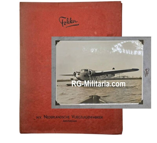 Original WW2 Dutch Brochure - Fokker sales brochure Hydravion Bimoteur Fokker T.4 T-IV water airplane (1936)