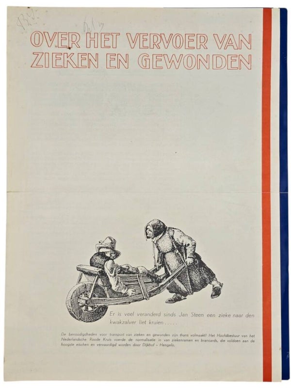 Original WW2 Dutch LBD Document - Dijkhof Hengelo brancard advertisement