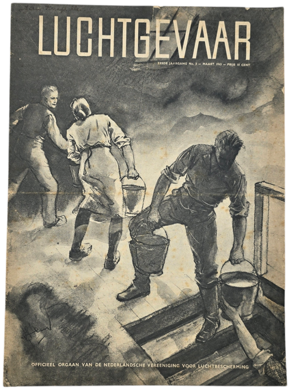 Original WW2 Dutch LBD Magazine - Luchtgevaar, 6th year No. 3 (1943)