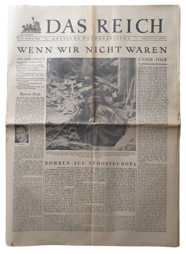 Newspaper - Das Reich 1944 no. 17 Fallschirmjager