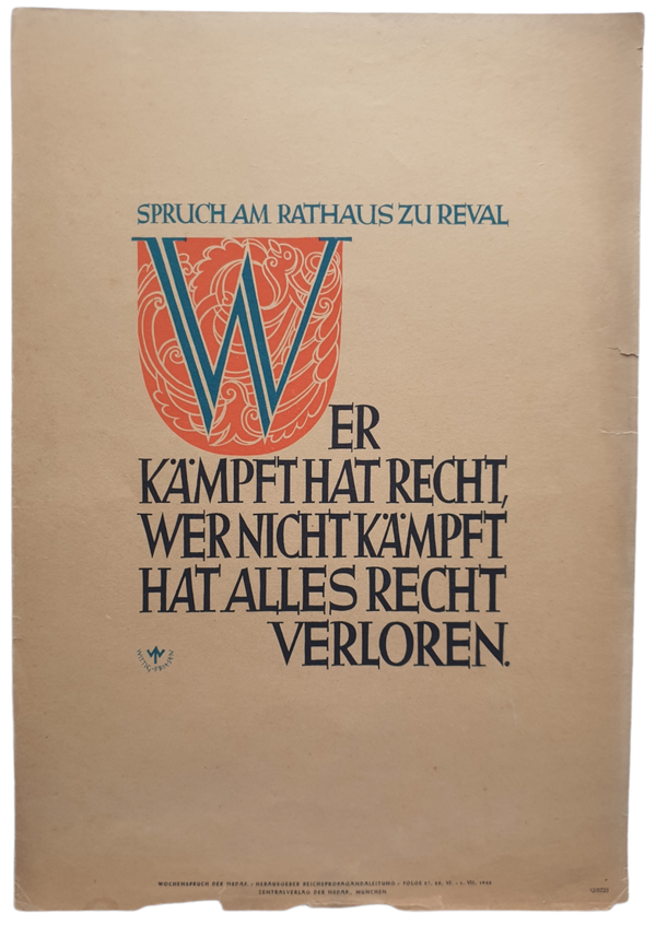 NSDAP Wochenspruch 1942 folge 27