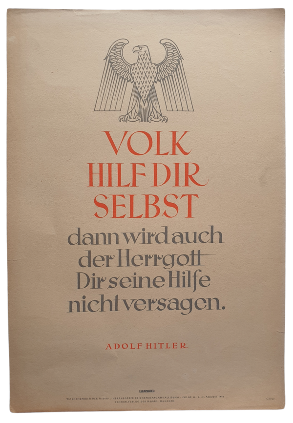 NSDAP Wochenspruch 1942 folge 32 Adolf Hitler