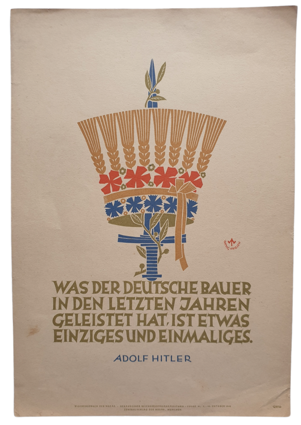 NSDAP Wochenspruch 1942 folge 41 Adolf Hitler