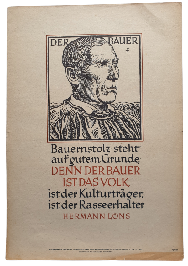 NSDAP Wochenspruch 1943 folge 41 Hermann Lons