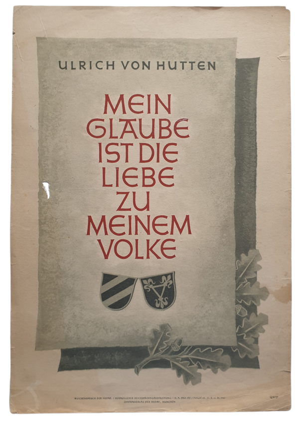 NSDAP Wochenspruch 1943 folge 45 Ulrich von Hutten