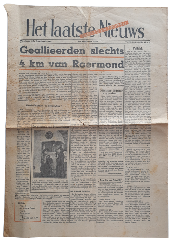 Black propaganda - Het Laatste Nieuws, 28th of January 1945