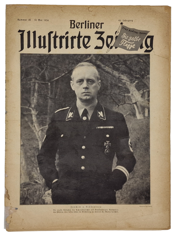 Original WW2 German Magazine - Berliner Illustrierte Zeitung 45th Year No. 20, Ribbentrop (1936)