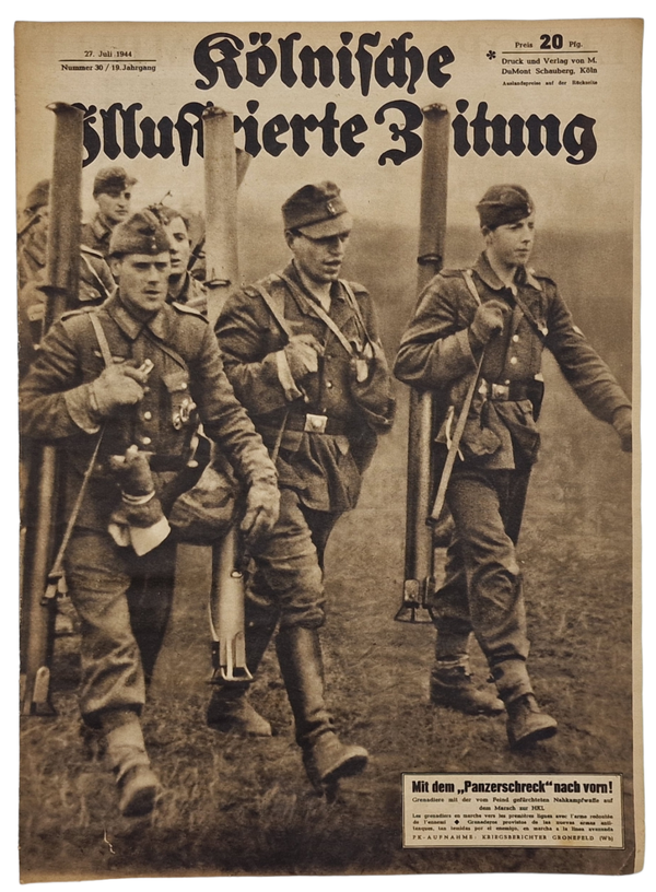 Original WW2 German magazine - Kölnische Illustrierte Zeitung 19th year No. 30, Panzerschrek (1944)