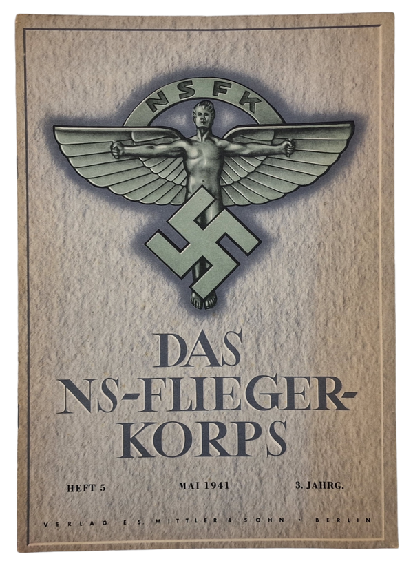 Original WW2 German NSFK magazine - Das NS-Fliegerkorps  3th year No. 5 (1941)