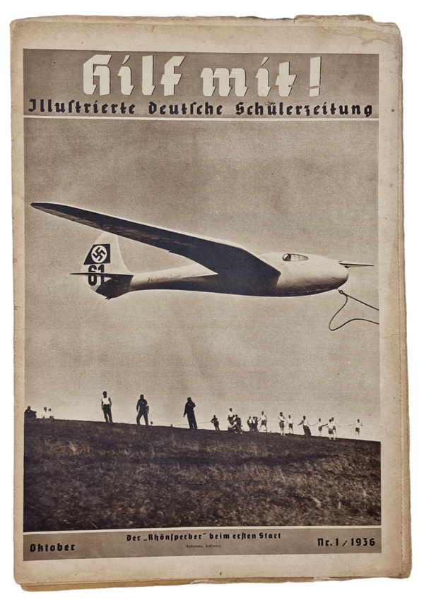 Original WW2 German Magazine - HJ Hitler Jugend Hilf Mit! Nr. 1 (1936)