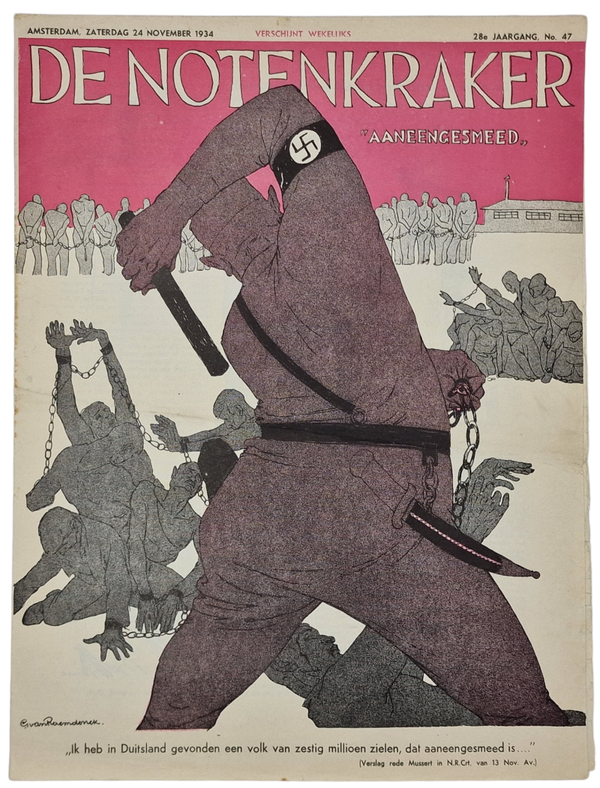 Original WW2 Dutch Magazine - De Notenkraker No. 47, Naziterror (1934)
