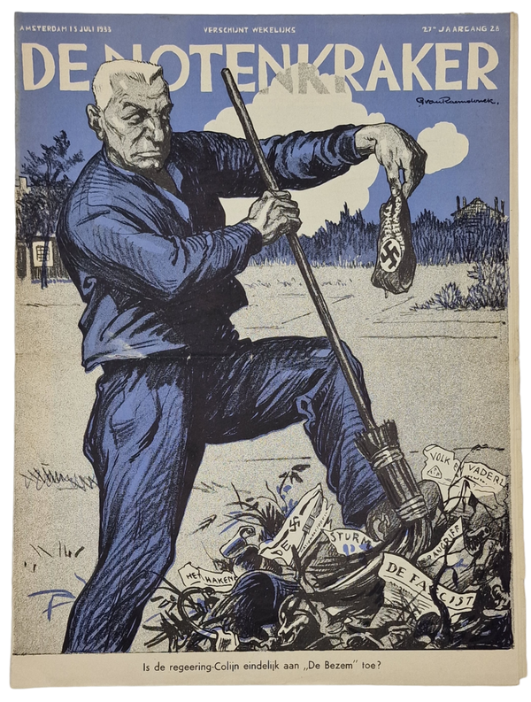 Original WW2 Dutch Magazine - De Notenkraker No. 28, ''De Bezem'' (1933)