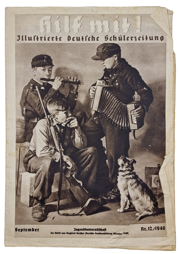 Original WW2 German Magazine - HJ Hitlerjugend Hilf Mit! Nr. 12 (1940)