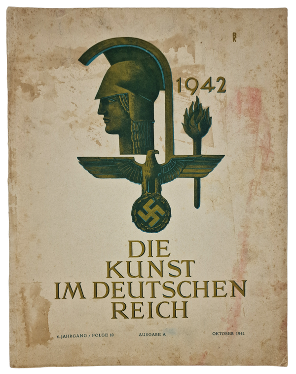 Original WW2 German Magazine - Die Kunst im Deutschen Reich, Knights Cross Ritterkreuz citation edition (1942)